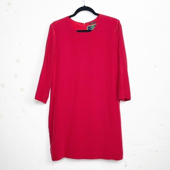 C Wonder Red silk polkadot dress - Picture 1 of 7